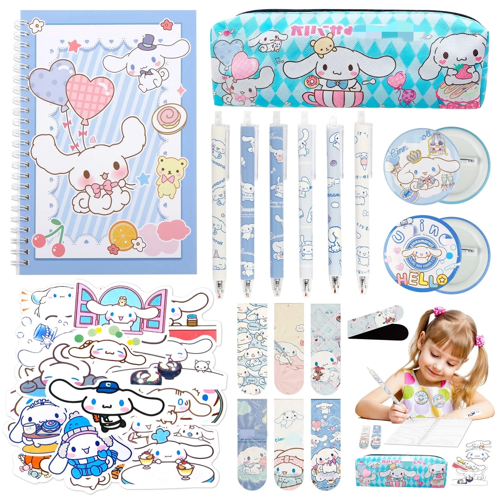 Luclay Stationery Set - Blue Large Capacity