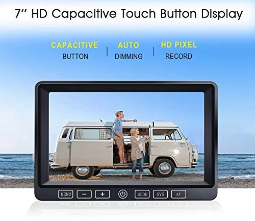 Digital Wireless 2 Backup Camera System - Night vision Wireless + 7’’ DVR Split Monitor - 7 Inches Touch Button