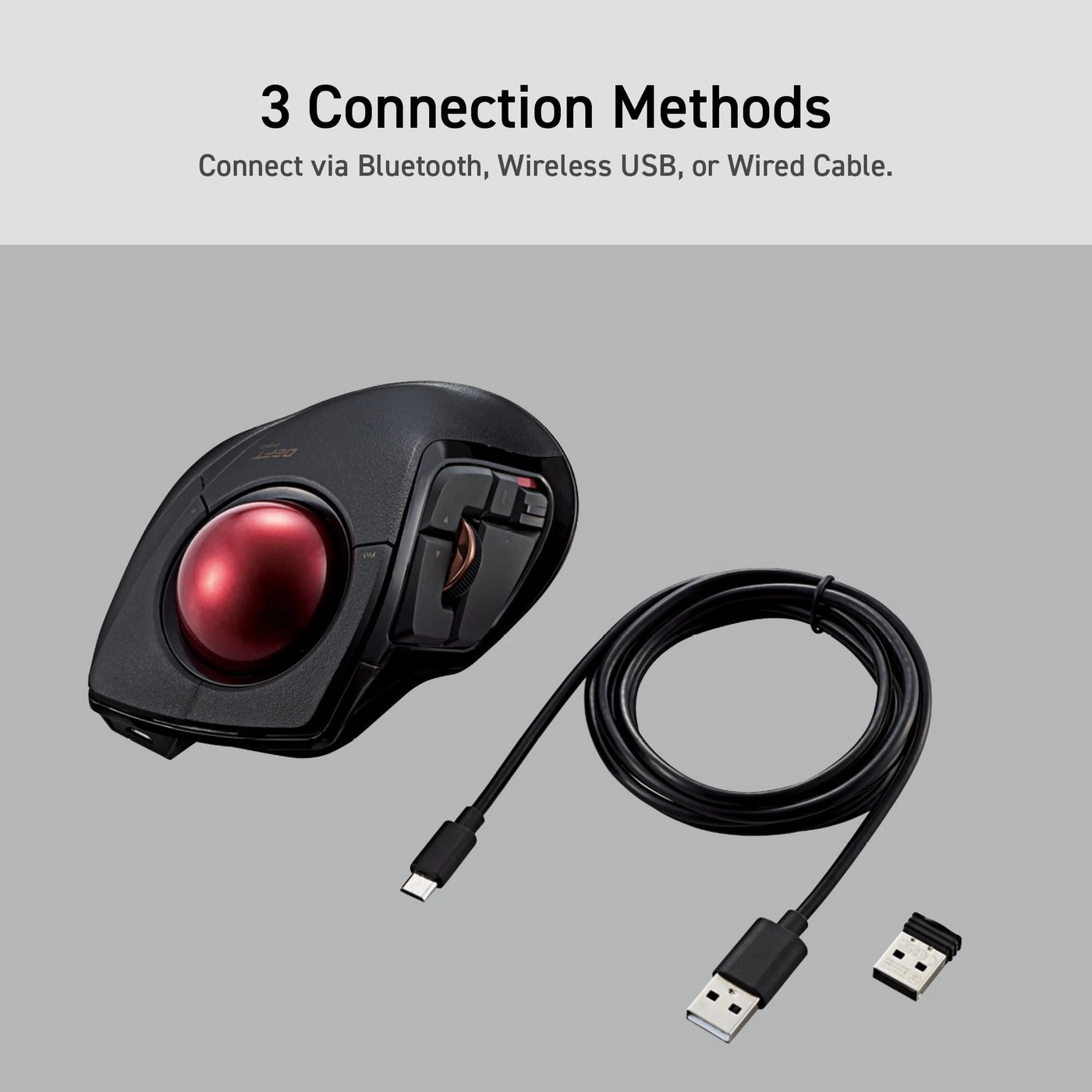 DEFT PRO Trackball Mouse - Bluetooth, Wired, Wireless