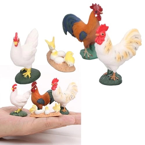 Simulated Farm Chicken Figurines - Vinyl