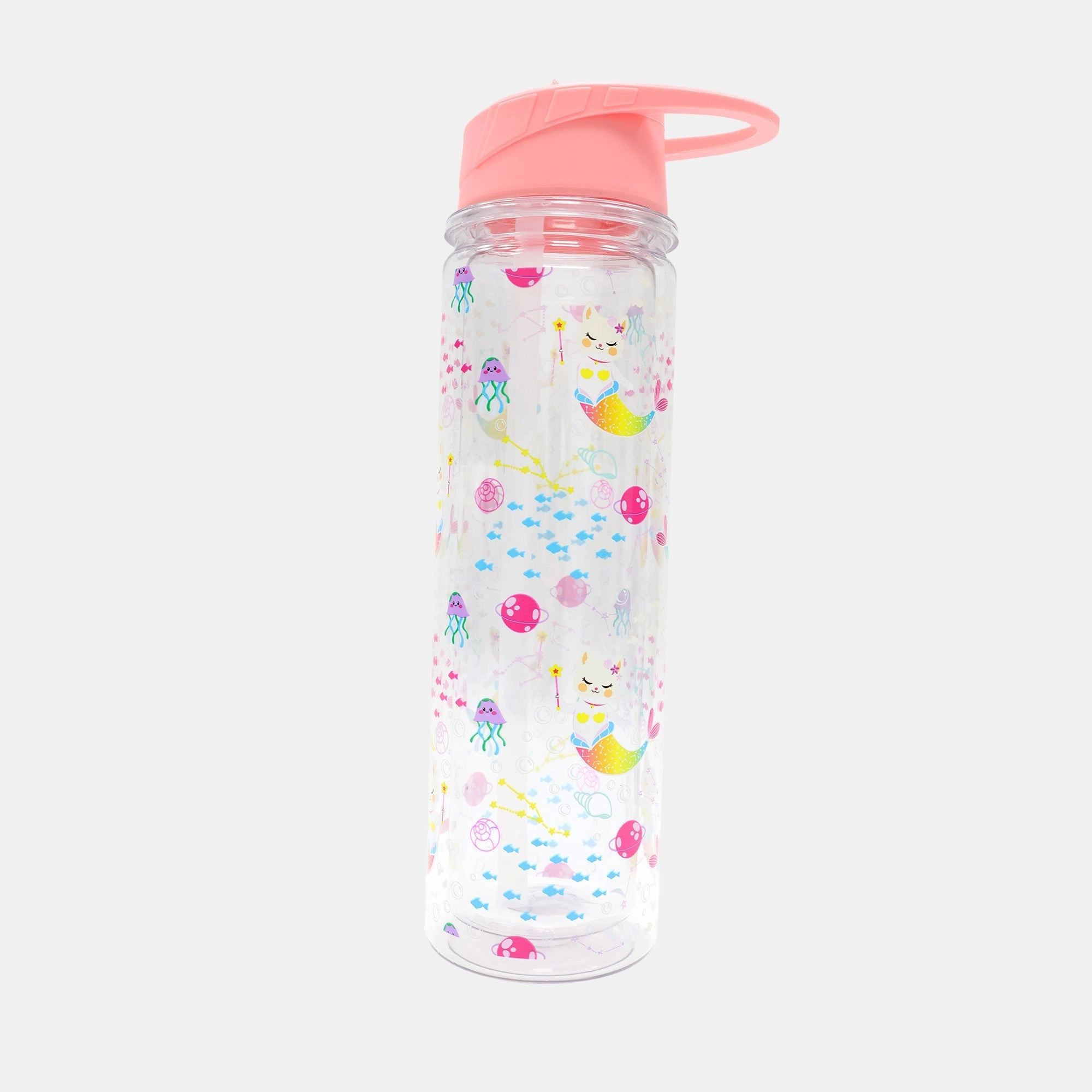 Vibe Purrmaid Galaxy Water Bottle - Flip-up straw Tritan