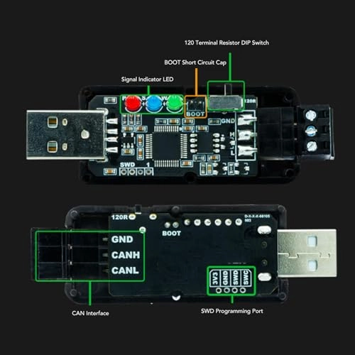USB to CAN Adapter - 2.0 CAN FD 1M 2M 5M