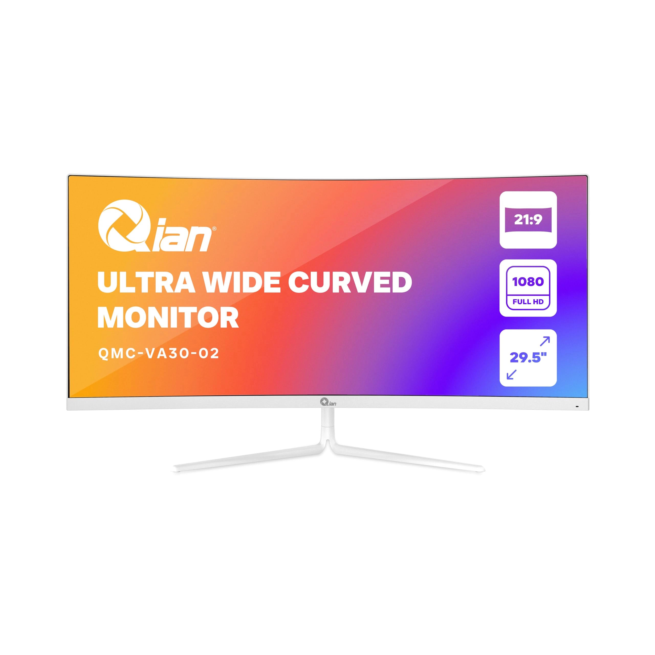 Qian QMC-VA30-02 Curved Monitor - 29.5 Inches 2560 x 1080