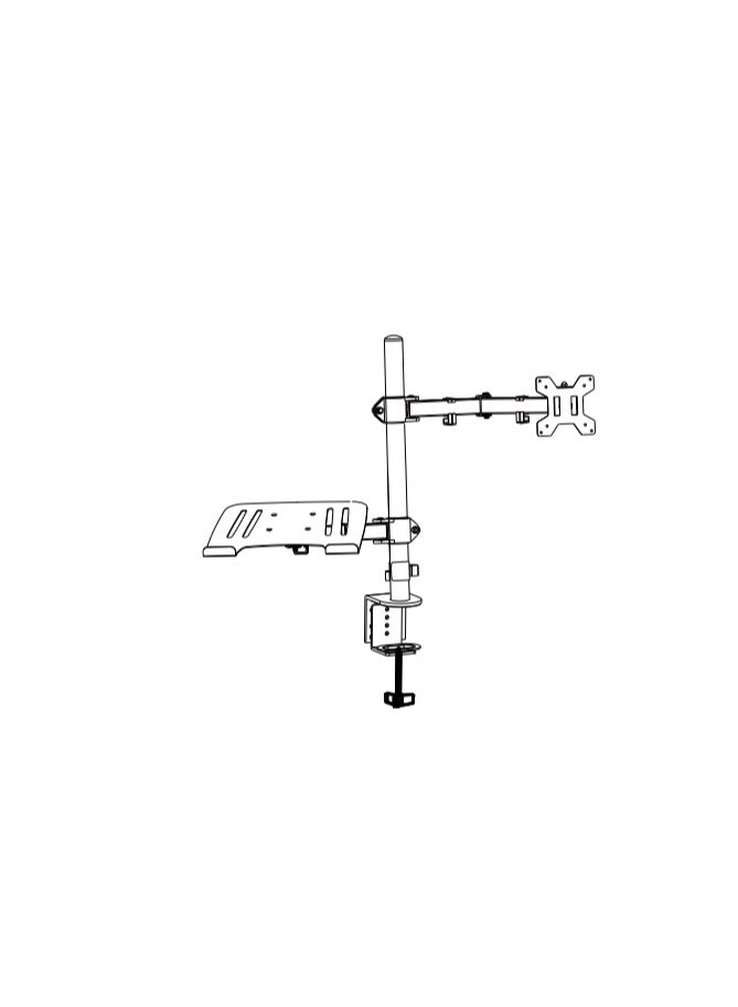 Universal laptop monitor stand - Dual Arm 32 in 75 x75 and VESA 100 x 100mm