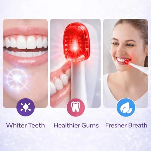 LED Toothbrush - Red Blue LED USB Rechargeable