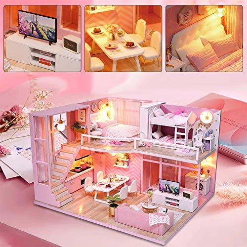 DIY Miniature Dollhouse Kit - Pink Girl Motif
