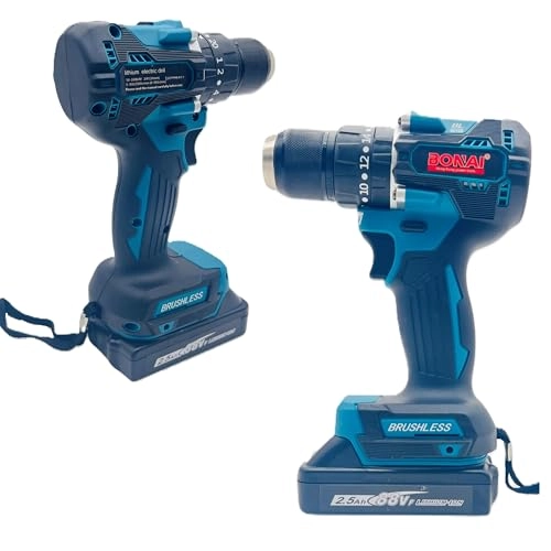 88V Brushless Cordless Electric Drill Set - 100 Newton Meters 2500 RPM
