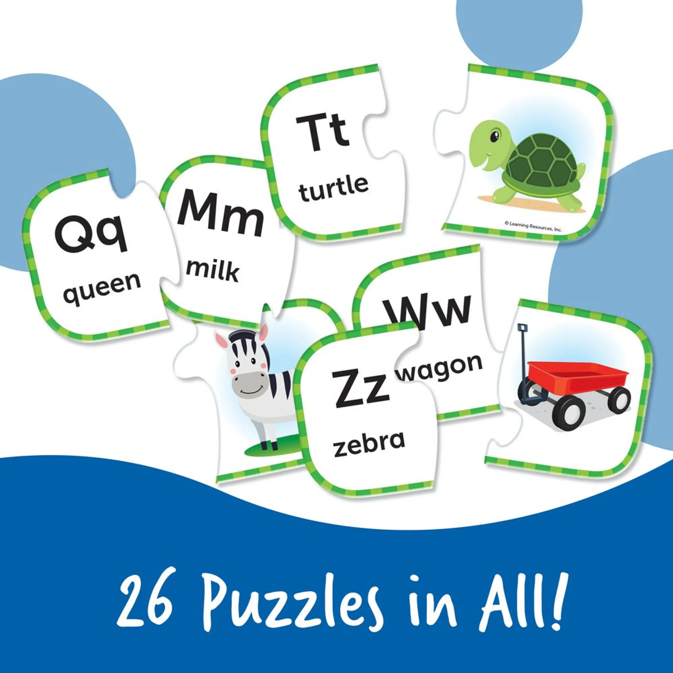 Upper And Lowercase Alphabet Puzzle Cards - Suitable for 4 years and above 26 pieces