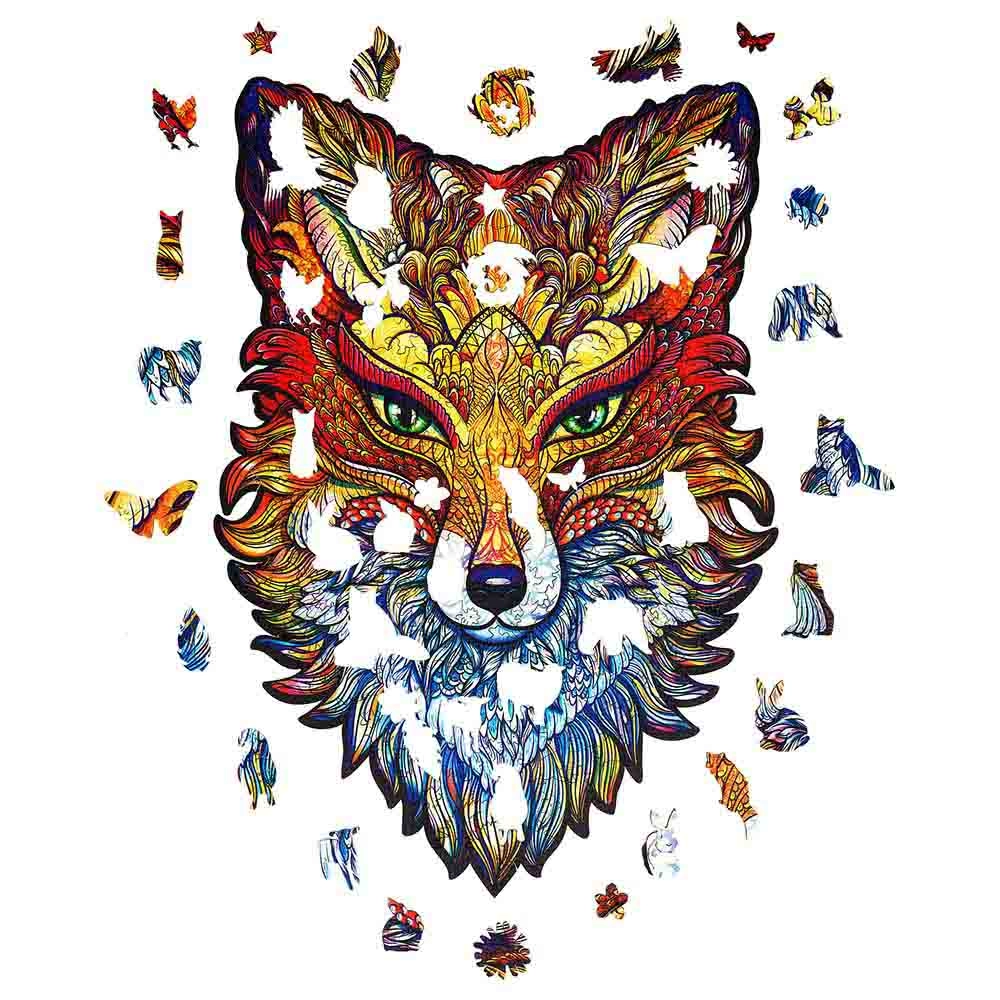 Fiery Fox Wooden Puzzle (4107390-FIERY_FOX_S) - 107 pcs
