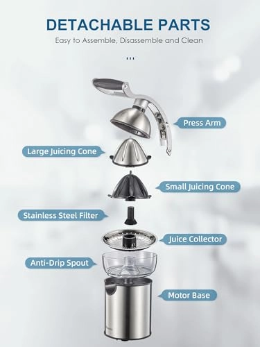 Electric Citrus Juicer Squeezer - 1E+2 Watt