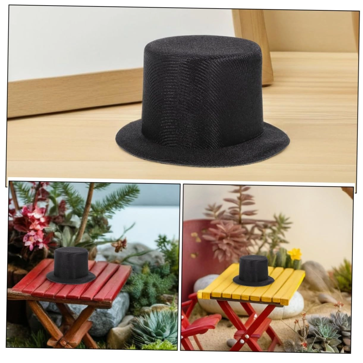 Mini Top Hats - 6 Pieces 9.00X9.00X4.50CM