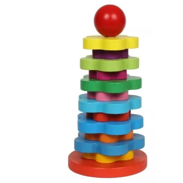 Rainbow Stacking Tower - 3 + 3Pc
