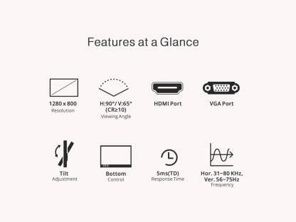 V16Hdled - 15.4 Inches 1280x800