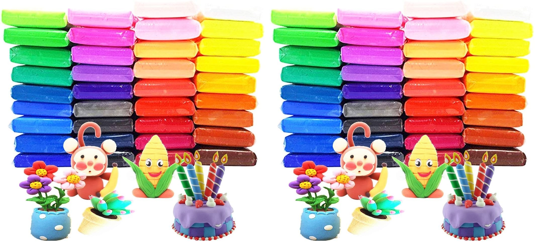 OJYUDD Air Dry Clay - Clay 469g 72pcs.