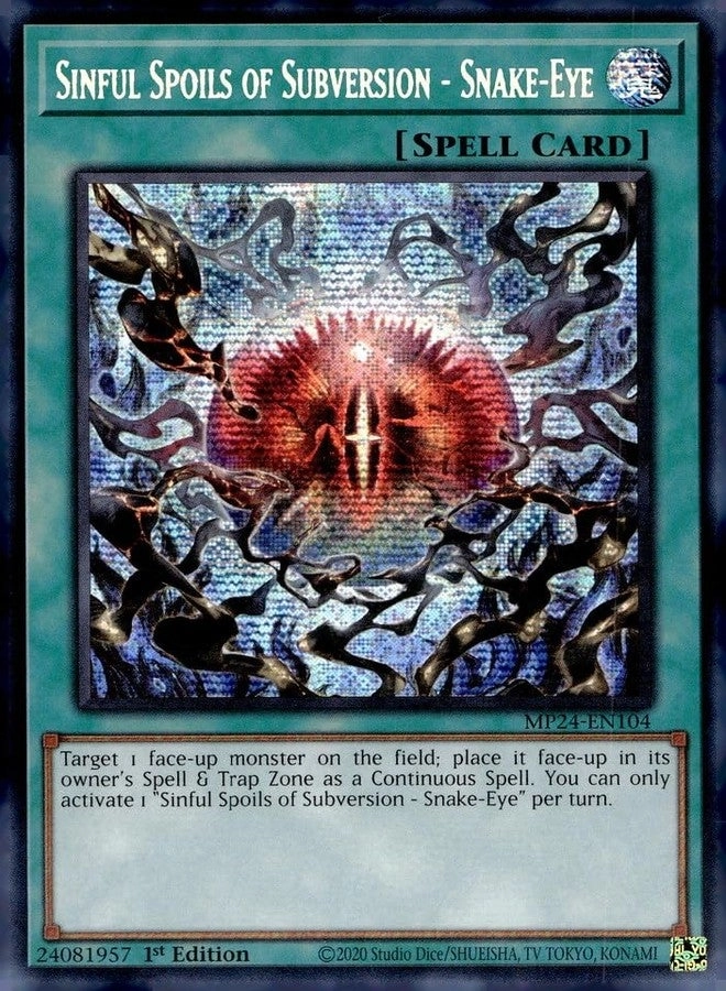 Yu-Gi-Oh! Sinful Spoils of Subversion Snake-Eye MP24-EN104