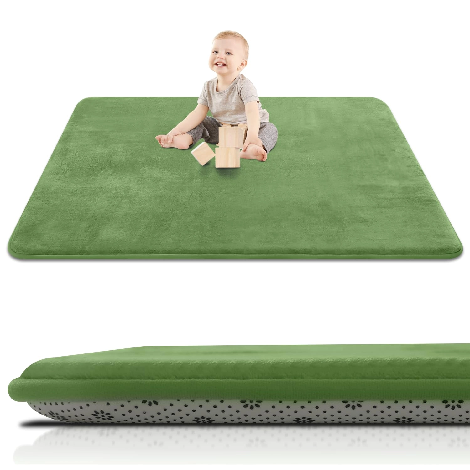 Baby Play Mat - 50x50 Green
