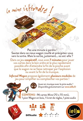 Time Bomb - 4 to 8 players Ages 8 and up + Infernal Wagon - 2 to 5 players Ages 7 and up + Bottle Opener 8 years and up French