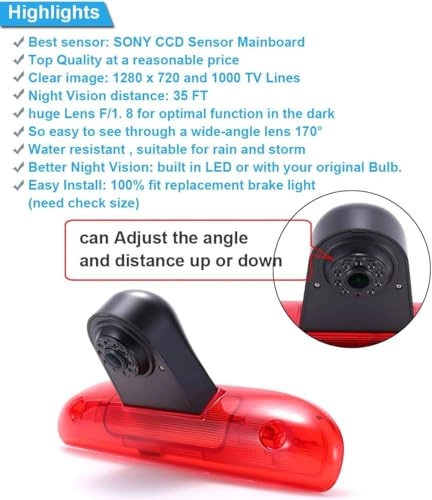LCD TFT Colour Display Monitor + Car Camera - Night vision 1280 x 720