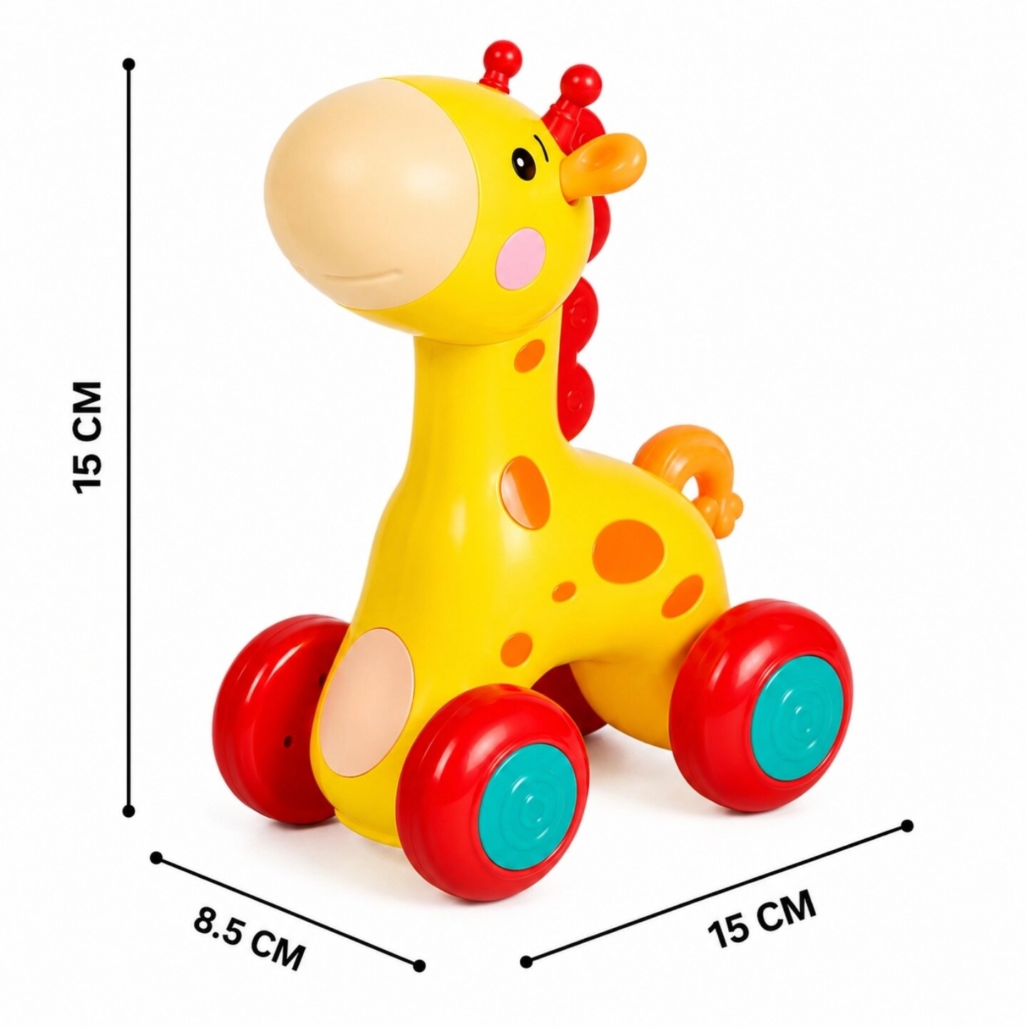 Baby Push & Go Giraffe - Rolling Wheels Lightweight