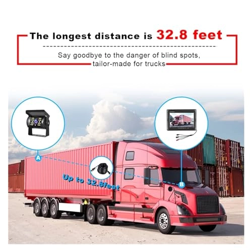 Monitor - 7" HD 800 x 480 + Rear View Camera - 8LED Night Vision