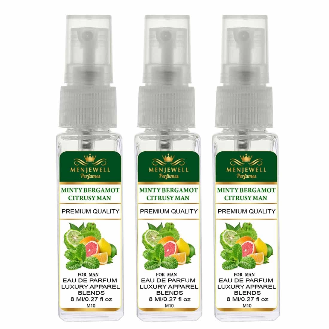 Menjewell Minty Bergamot Citrusy Man Eau de Parfum - 24ml Pack