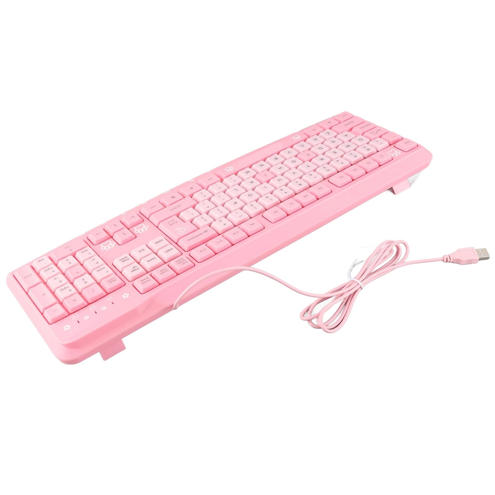 Adjustable Bracket Cute Cartoon Keyboard - US Wired