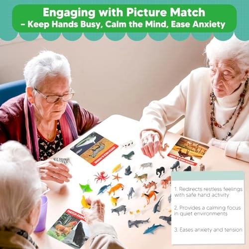 2-in-1 Matching Game - 36 realistic animal figures 54 cards