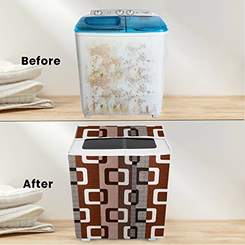 PVC Waterproof Front Load Washing Machine Cover - 5KG to 7.5KG Blue