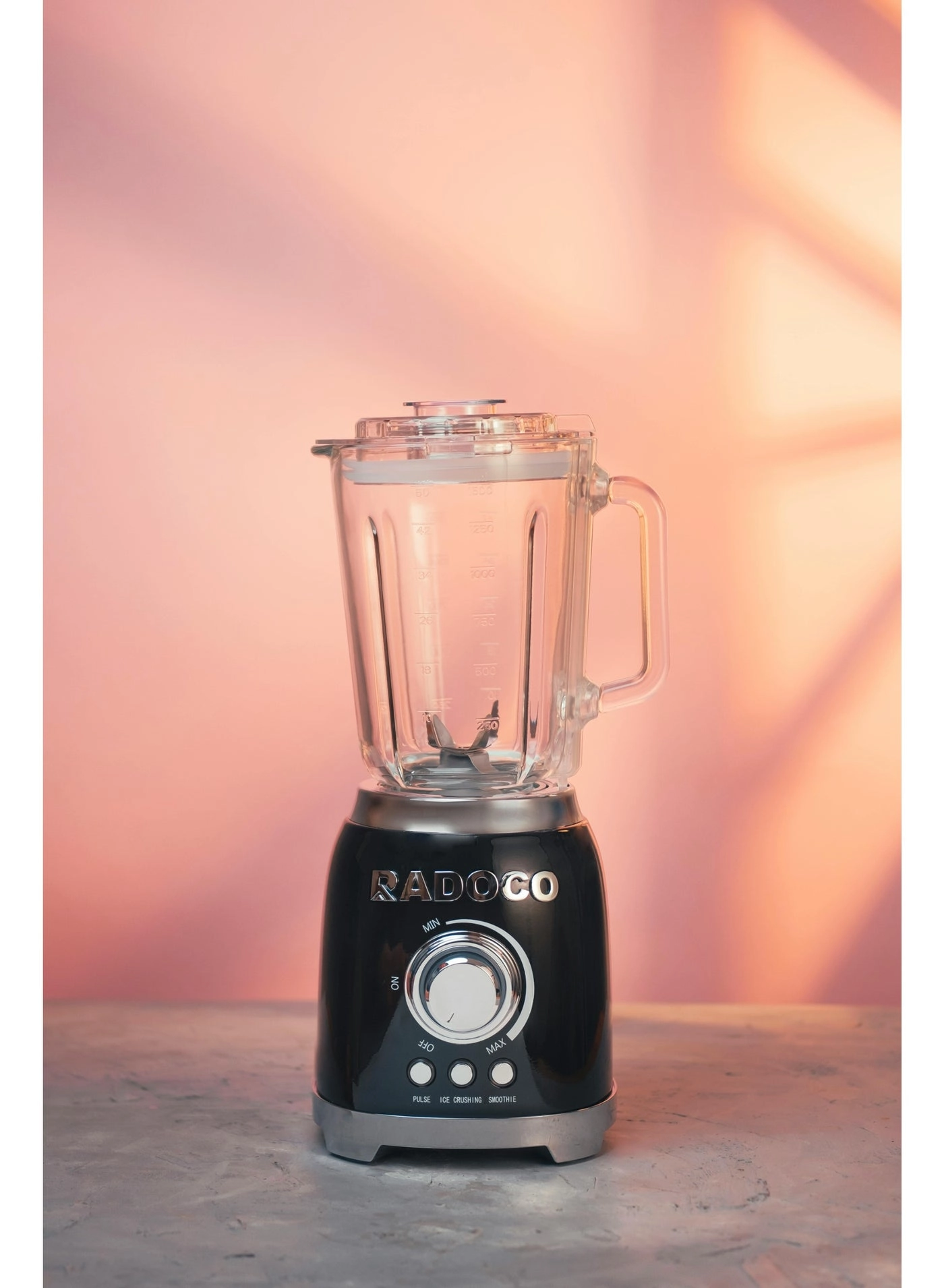 Radoco Retro Style Blender - 1.1 To 1.9 L black