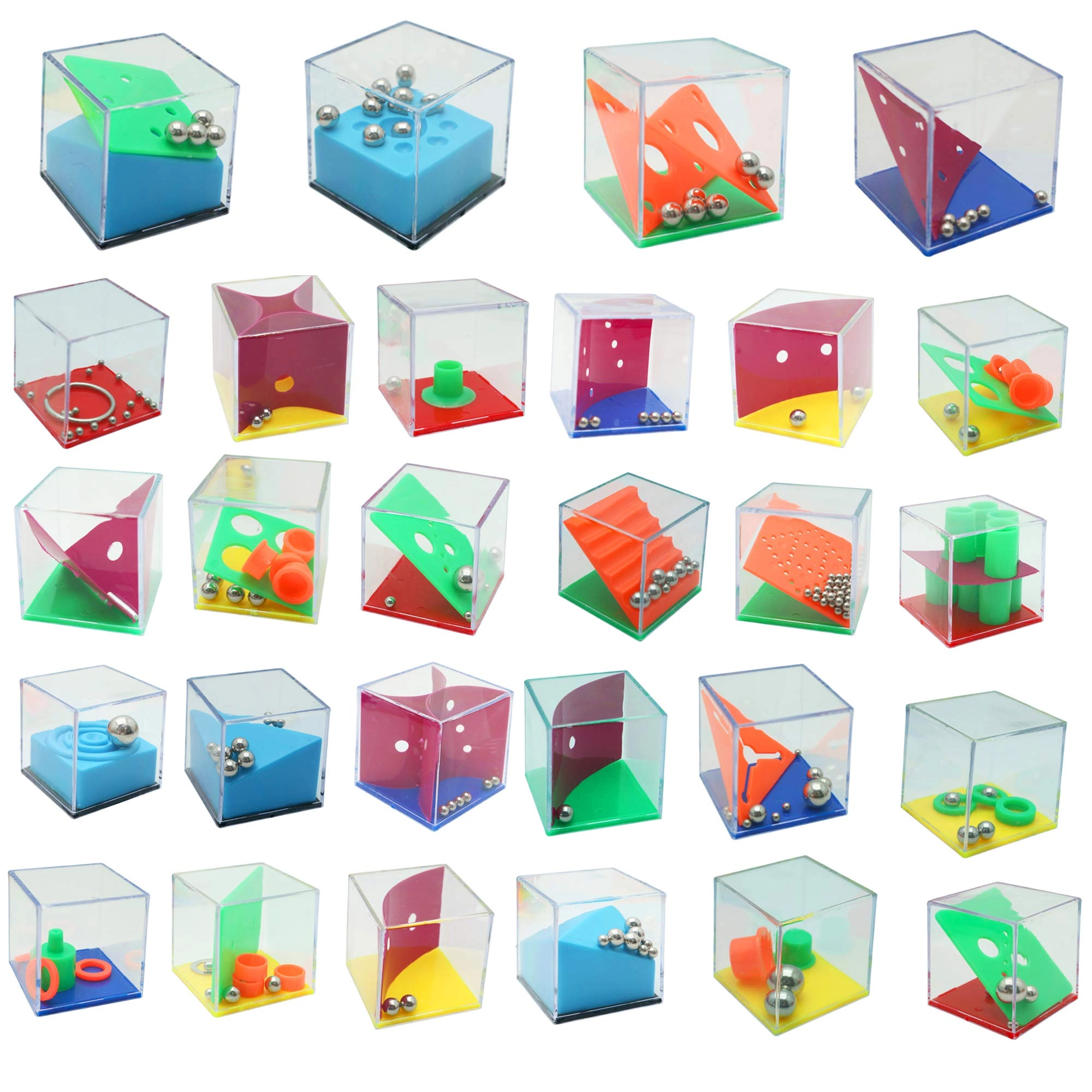 Brain Teaser Puzzle Cubes - 28 Pack Kids