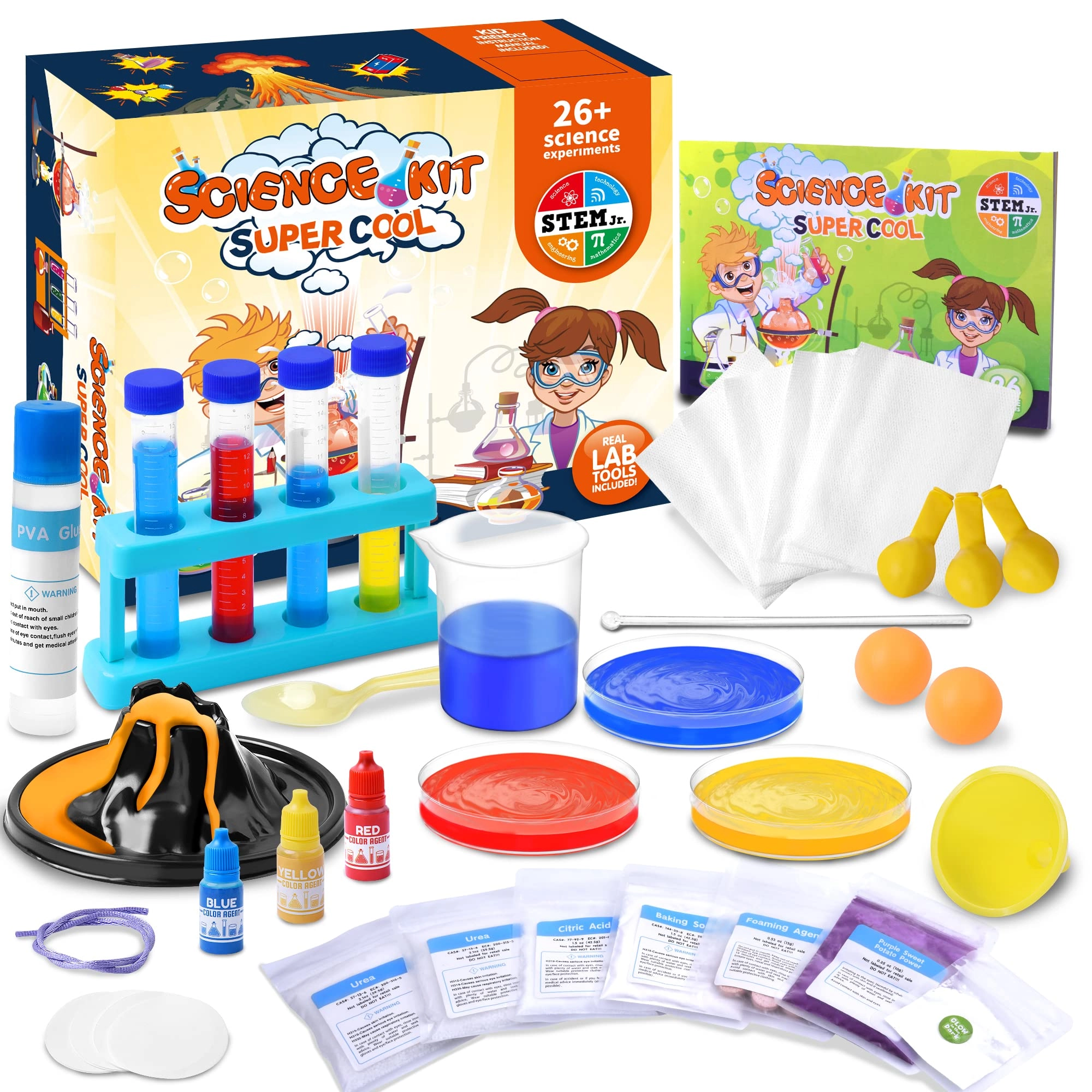 EUWEWN Science Kit for Kids Chemistry Physics - 3 years+ 42 pieces