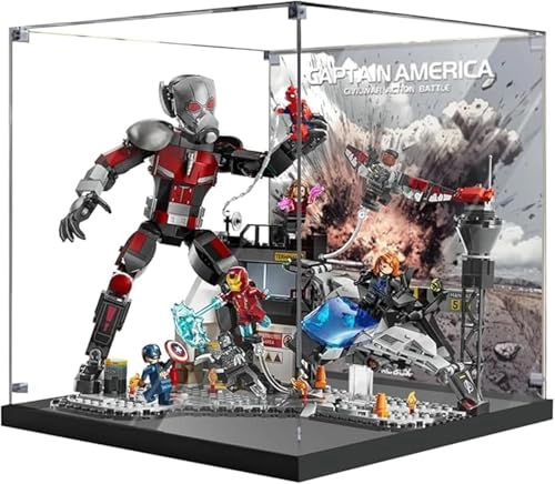 Acrylic Clear Display Box - Civil War Battle Scene for LEGO 76314 3mm thickness