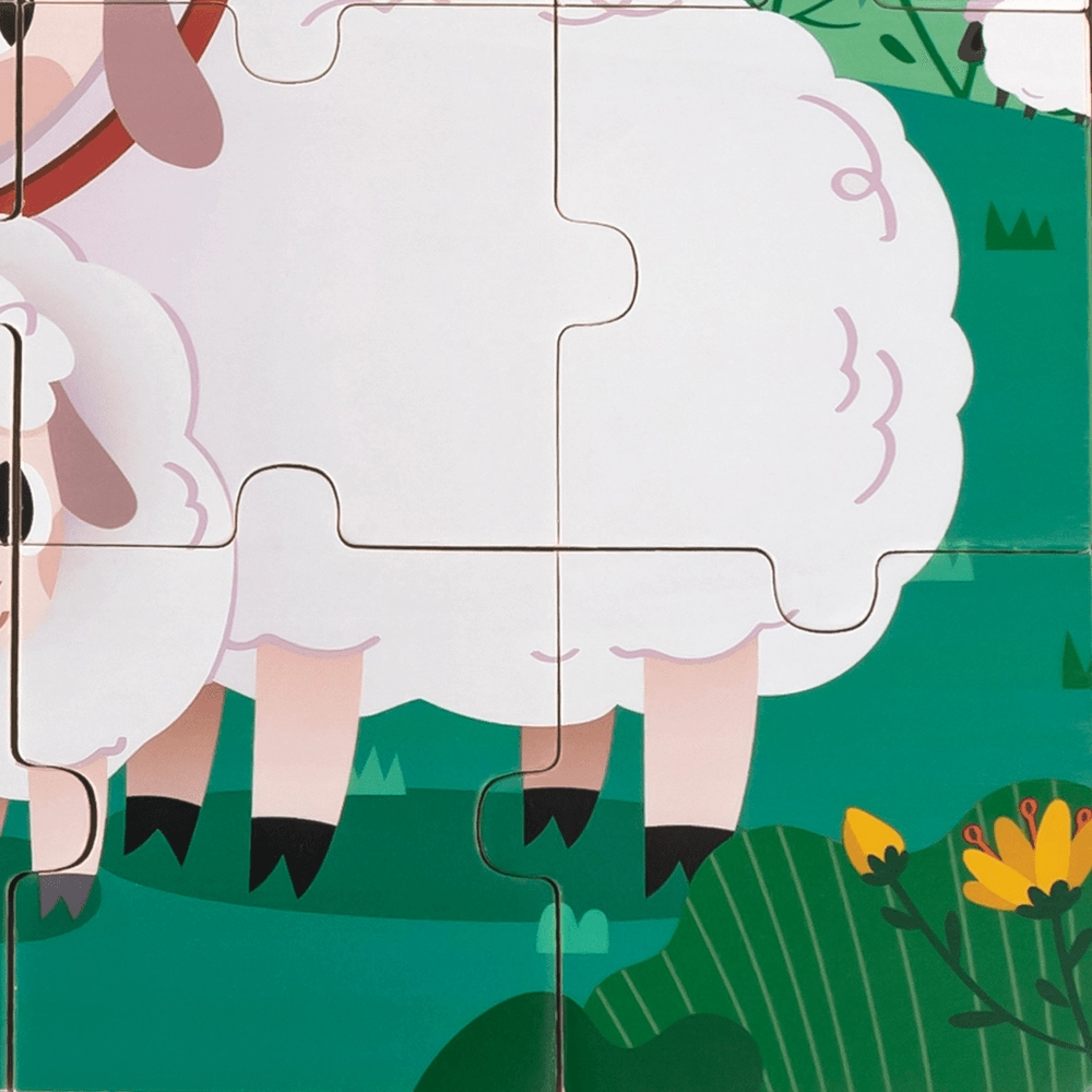 Sheep Wooden Puzzle (29464294-44622) - 9 pcs