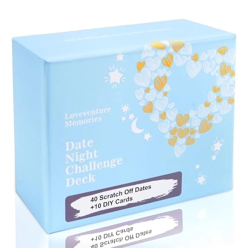 Date Ideas Scratch-Off Card Game - 40 Cards 10 Blank Cards Memory Album