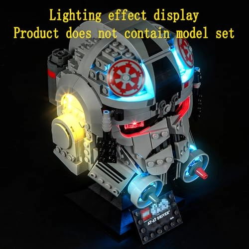 LED Light Kit - Plastic 1 4.5-5V for LEGO at-at Driver Helmet 75429