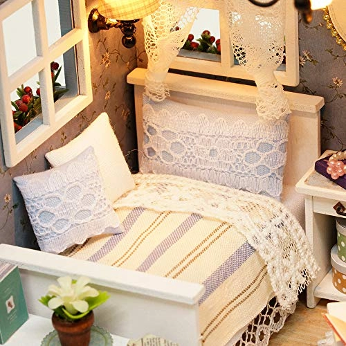 Miniature Dollhouse - DIY Kit with LED Lights