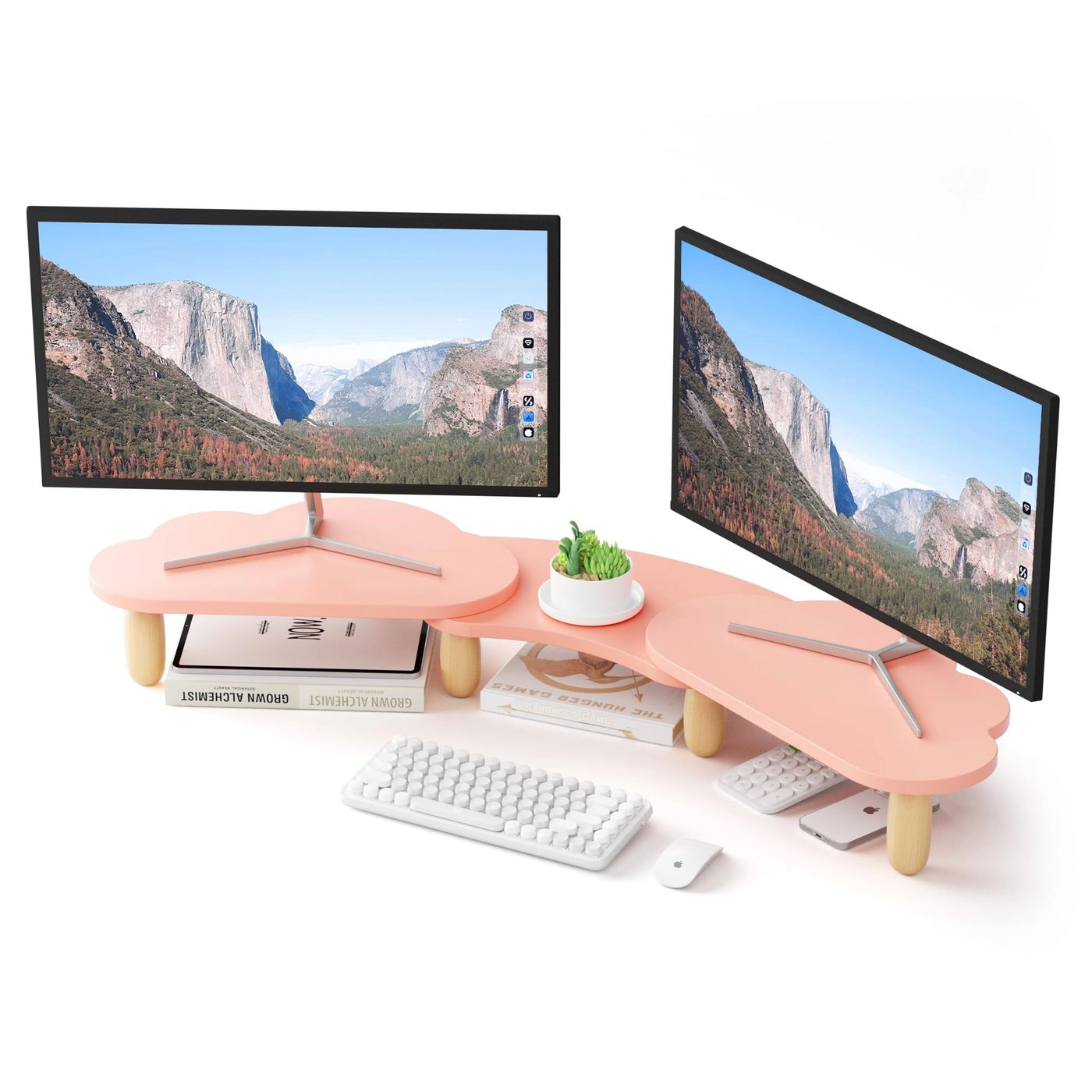 AFOOYO Dual Monitor Stand Riser - 2 Monitors