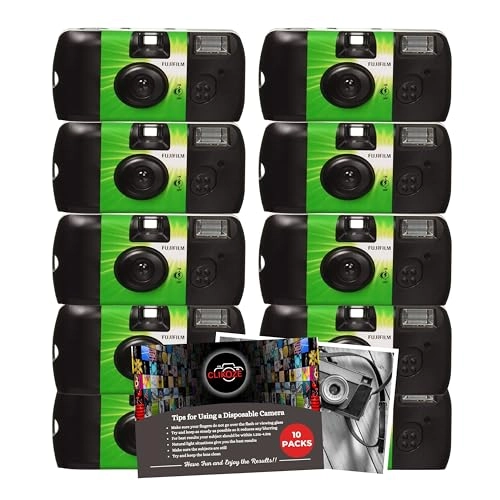 Quicksnap Flash 400 - 35mm Built In Flash 10 Pack + Photography Tips Card
