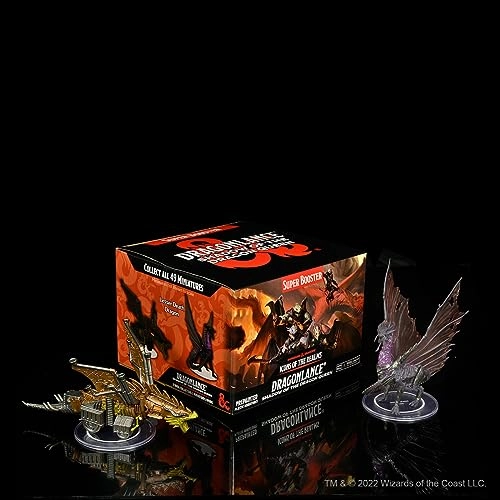 Dragon - Fantasy - Icons of the Realms - Dragonlance Booster Brick - 49 Piece Assortment Pre-painted