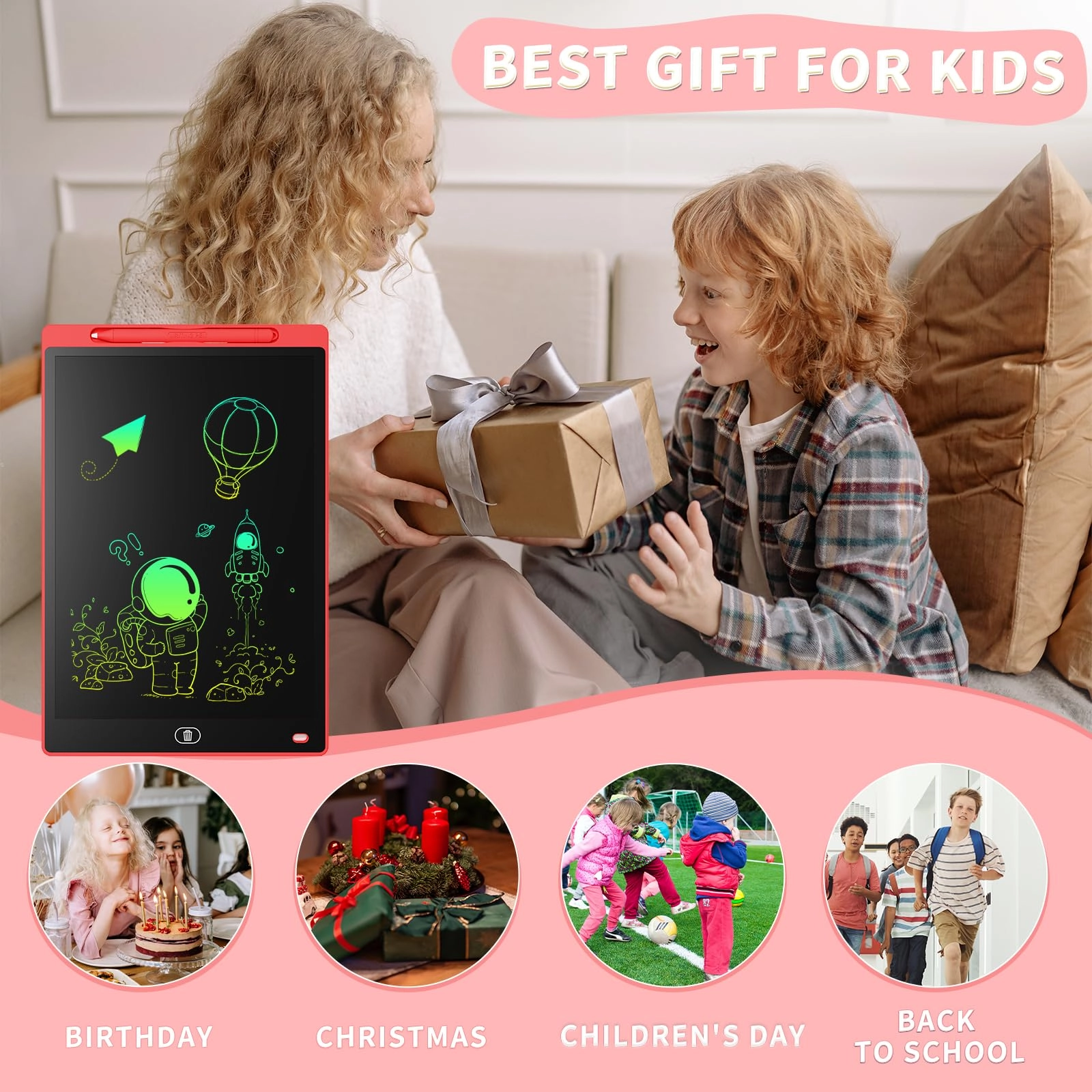 LCD Writing Tablet - 2 Pack stylus