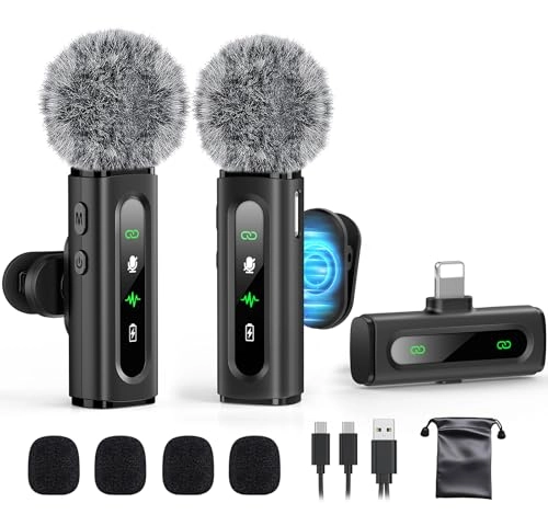 Wireless Lavalier Microphone - 2 Wireless Microphone Transmitters