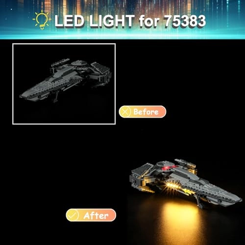 LED Light Kit for LEGO 75383 Star Wars Darth Maul'S Sith Infiltrator Set - Plastic Star Wars 1