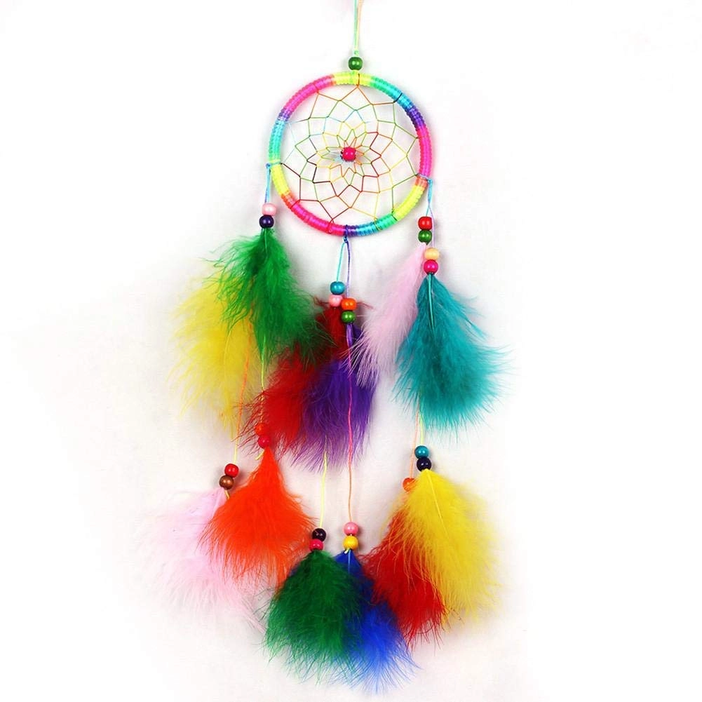 OUKA Dreamcatcher - Siderosphere, feathers, lines, wood beads.