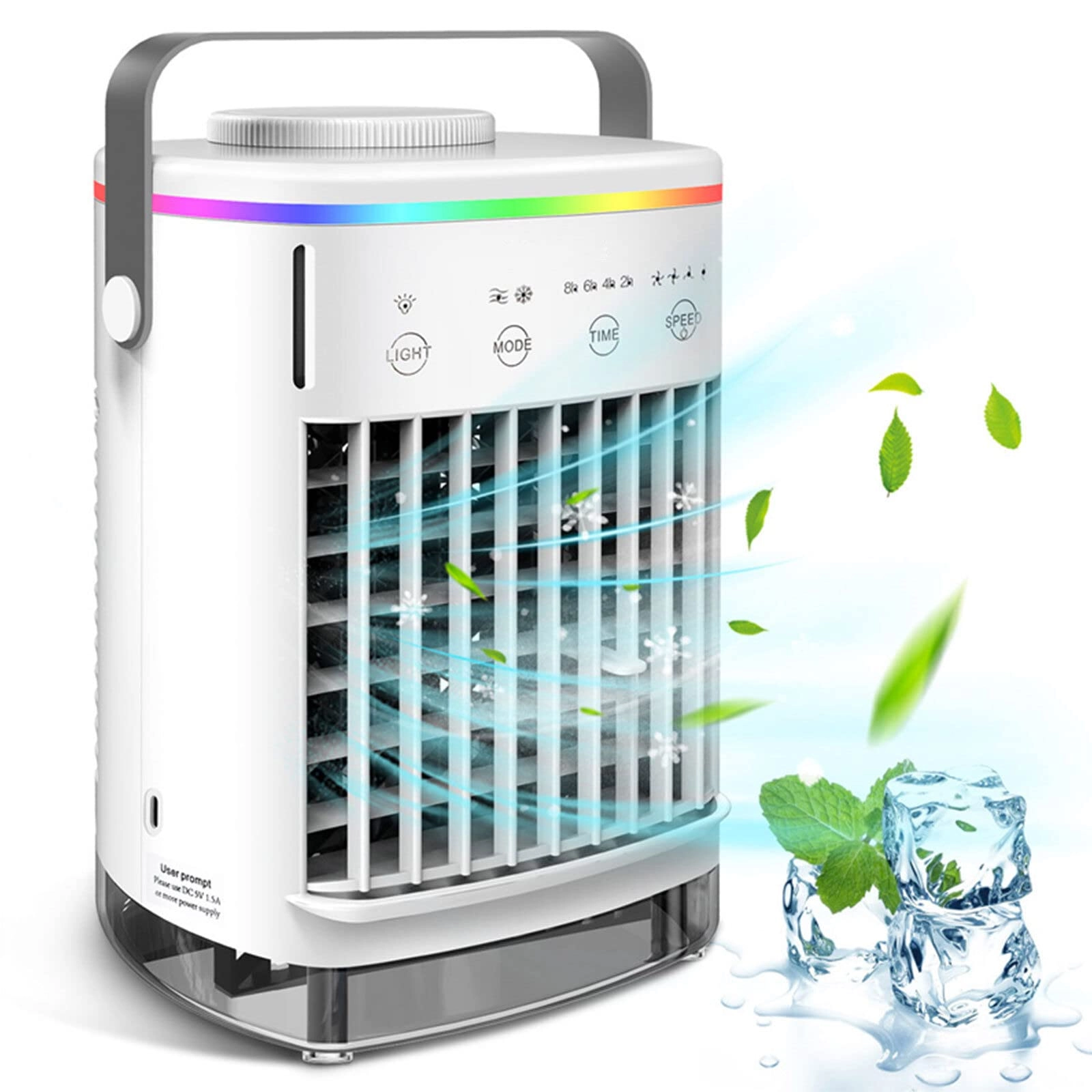 Portable Air Conditioner - 700ml 7-color LED 2H/4H Timer