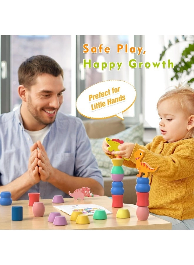 Dinosaur Building Blocks Stacking Toy - 3+ Years