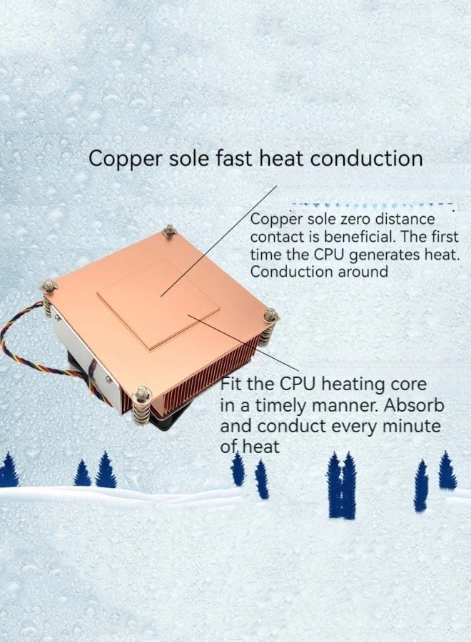 CPU radiator - 7020 fan pure copper tube