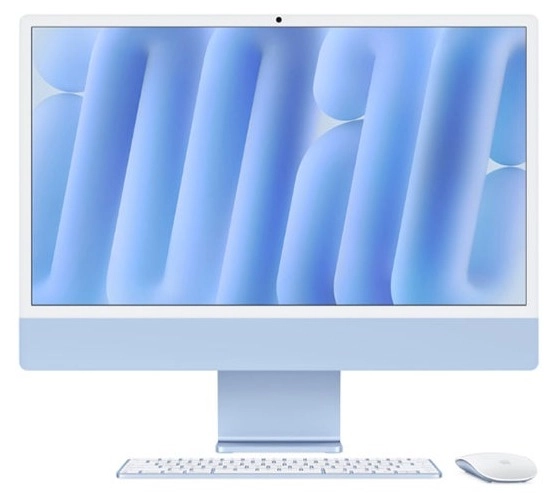Apple iMac 24-inch M4 8-core CPU and 8-core GPU, 16GB, 256GB SSD - Blue