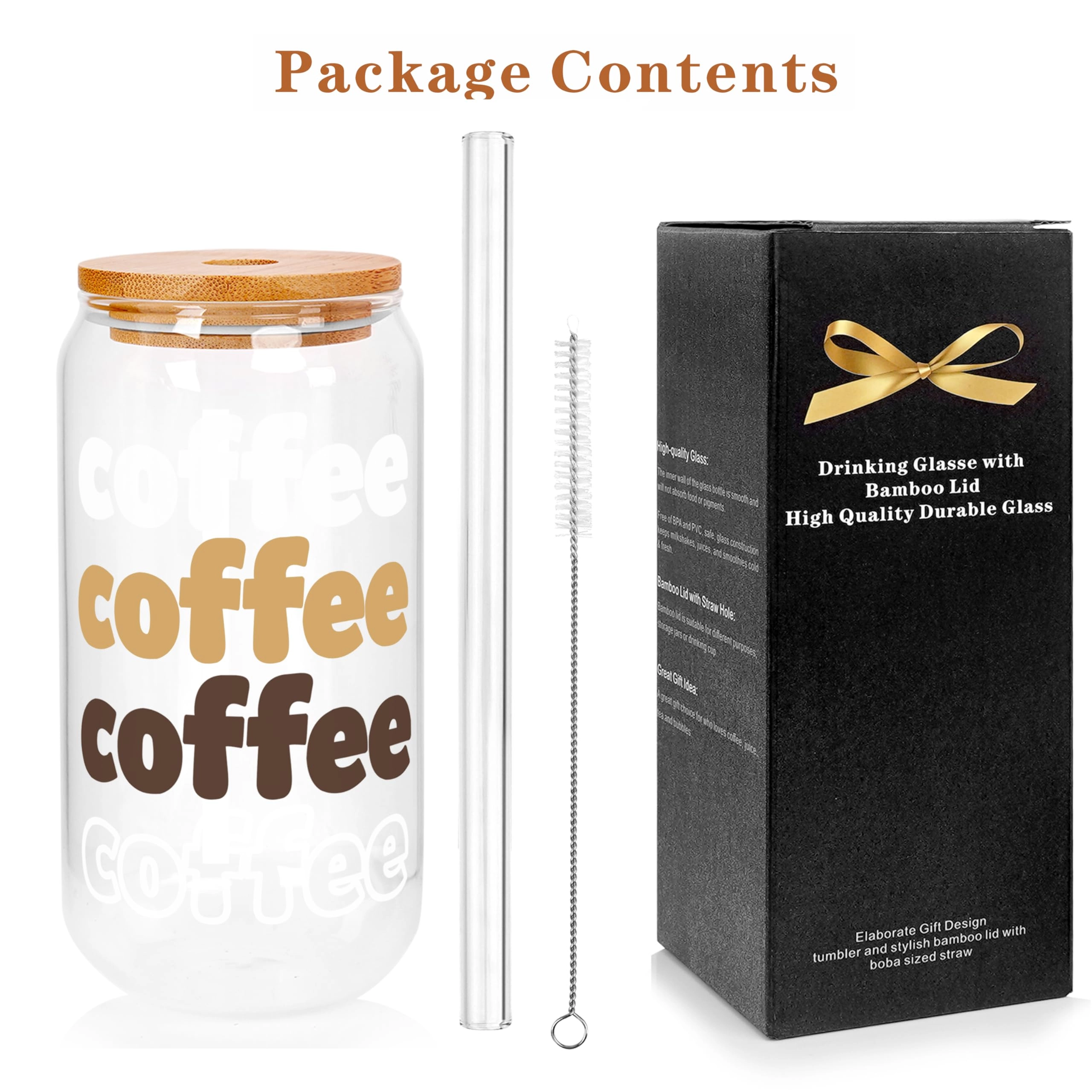Iced Coffee Cup - 1 pcs Bamboo lid