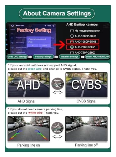 Rear View Camera - Night Vision Wired or Wireless 1280*720P
