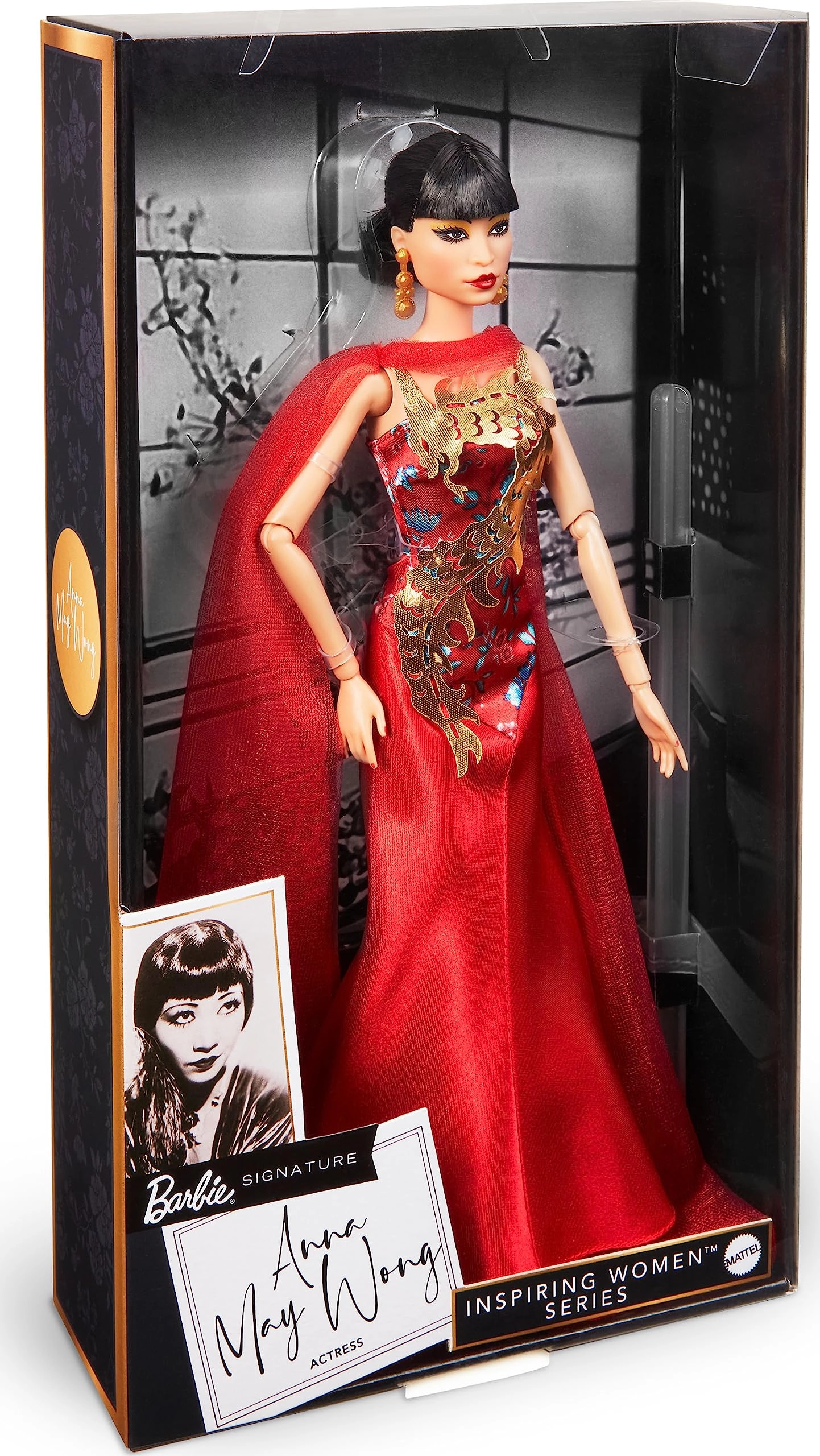 Barbie Anna May Wong Collector Doll - Inspiring Women Red Gown Ages 6+